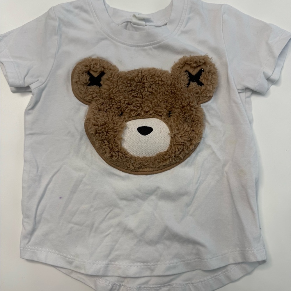 HUF White T-Shirt with Black Logo Tag